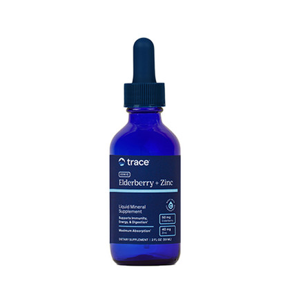Trace Minerals Research Elderberry + Ionic Zinc 40 mg, Ресерч Бузина + Ионизированный цинк 40 мг, 59 мл